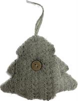 Soggetto Da Appendere Albero Lana Grigio h 12 cm