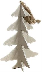 Albero Da Appendere Bianco Profili Glitter