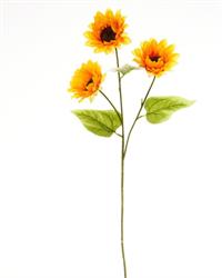 Ramo Girasole x 3 Giallo h 62 cm Ø 12 cm