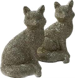 Volpe Resina Glitter Champagne h 8 cm