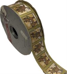 Nastro Carta Splendene ST Renna Oro h 4 cm l 100 mt