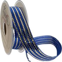 Nastro pailletes Blu h 2 cm l 9 mt