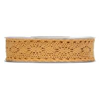 Nastro Merletto Giallo Ocra h 2.5 cm l 8 mt
