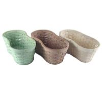 Cesto 2Vasi Assortito Vintage h 15 cm l 29x18 cm
