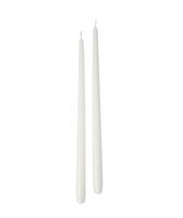 Candela Conica Cf 6 Pz Bianco h 39 cm Ø 2.2 cm