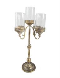 Candelabro Metallo Oro Antico h 70 cm Ø 36 cm