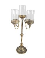 Candelabro Metallo Oro Antico h 70 cm Ø 36 cm