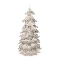 Candela Albero Di Natale Argento h 18 cm Ø 10 cm