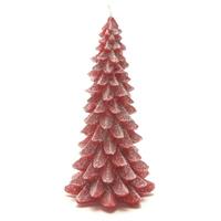 Candela Albero Di Natale Rosso h 18 cm Ø 10 cm