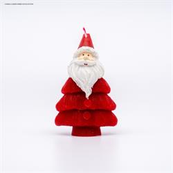 Candela Albero C/Babbo Natale Rosso h 15 cm Ø 8 cm