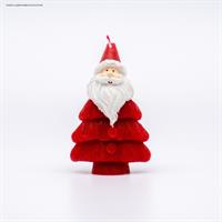 Candela Albero C/Babbo Natale Rosso h 15 cm Ø 8 cm