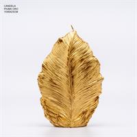 Candela Piuma Oro h 18 cm Ø 12 cm