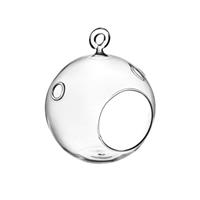 Sfera Vetro C/Buco da Appendere Trasparente h 13.5 cm Ø 12 cm