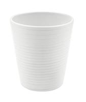 Vaso Ceramica Rigato Bianco h 14 cm Ø 13 cm