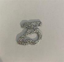 Applicazione Venticinque Glitter Argento h 2.5 cm Cf 10 Pz