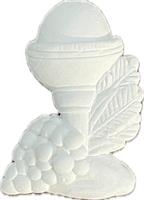 Applicazione Calice Gesso Bianco h 4 Cm