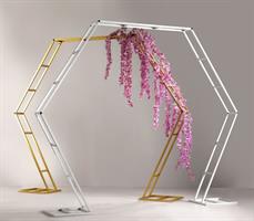 Arco Esagonale Bianco h 230 cm Ø 230 cm
