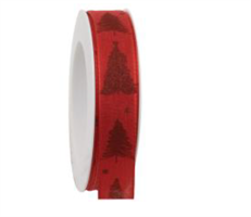 Nastro Tessuto Baumparade ST Abete Rosso h 2.5 cm l 20 mt