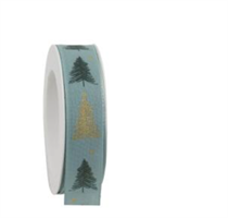 Nastro Tessuto Baumparade ST Abete Tiffany h 2.5 cm l 20 mt