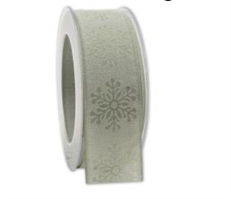 Nastro Organza ST Fiocco Di Neve Salvia h 4 cm l 15 mt