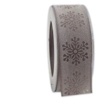 Nastro Organza ST Fiocco Di Neve Tortora h 4 cm l 15 mt