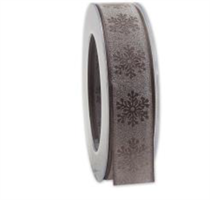 Nastro Organza ST Fiocco Di Neve Tortora h 2.5 cm l 15 mt