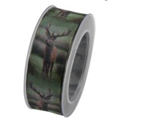Nastro Tessuto Edelhirsch Verde Bosco ST Renna h 4 cm l 15 mt