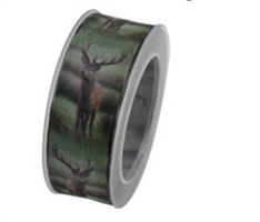 Nastro Tessuto Edelhirsch Verde Bosco ST Renna h 4 cm l 15 mt