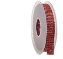 Nastro Tessuto Antwerpen Filo Oro Rosso h 1.5 cm l 20 mt