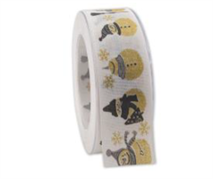 Nastro Tessuto Snowmagic ST Pupazzo Di Neve h 4 cm l 20 mt