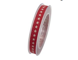 Nastro Tessuto ST Stella Rosso h 1 cm l 20 mt