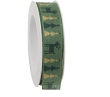 Nastro Winterwanderung ST Renne/Abete Verde h 2.5 cm l 20 mt