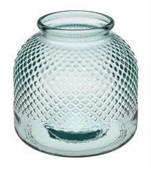 Vaso Vetro Diamante Blu Light h 24 cm Ø 24 cm