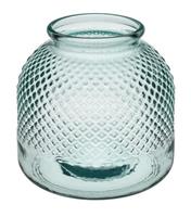 Vaso Vetro Diamante Blu Light h 24 cm Ø 24 cm