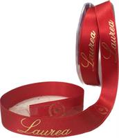 Nastro Doppio Raso Rosso Ser. Laminata Laurea h 1.6 cm l 10 mt