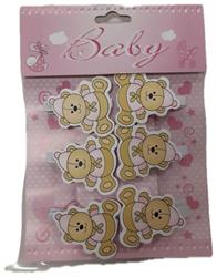 Mollette Nascita C/Orso Cf 6 Pz