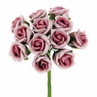 Mazzetto x 6 Rosa Polyfoam Rosa Antico Ø 2 cm