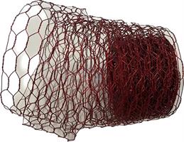 Nastro Rete Esagonale Rosso h 5 cm l 10 mt