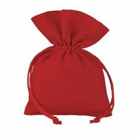 Sacchetto Lino Rosso h 12 cm l 9 cm
