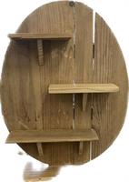 Espositore Legno Ovale Naturale h 67 cm l 50 cm