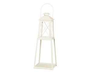 Lanterna Metallo C/Base Avorio h 45/110 cm l 23 cm