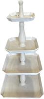 Espositore Legno Bianco h 119 cm Ø 56 cm