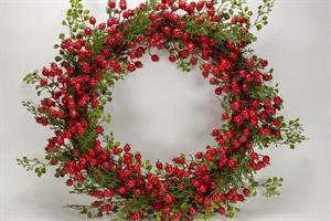 Ghirlanda Natale Rosso C/Bacche Ø 45 cm