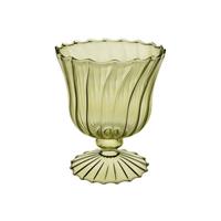 Coppa Vetro Verde Oliva h 17 cm Ø 15 cm