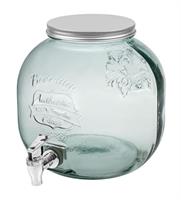 Portabevande Vetro Con Spillatore h 24 cm Ø 23 cm cc 6000