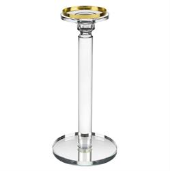 Candeliete Vetro C/Bordo Oro