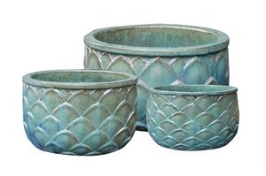 S/3 Vaso Blu Ocean