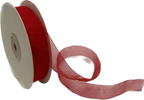 Nastro Organza Rosso h 2 cm l 50 mt