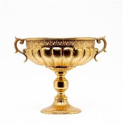 Coppa Tonda Oro Retro' h 32 cm Ø 40 cm