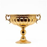 Coppa Tonda Oro Retro' h 32 cm Ø 40 cm